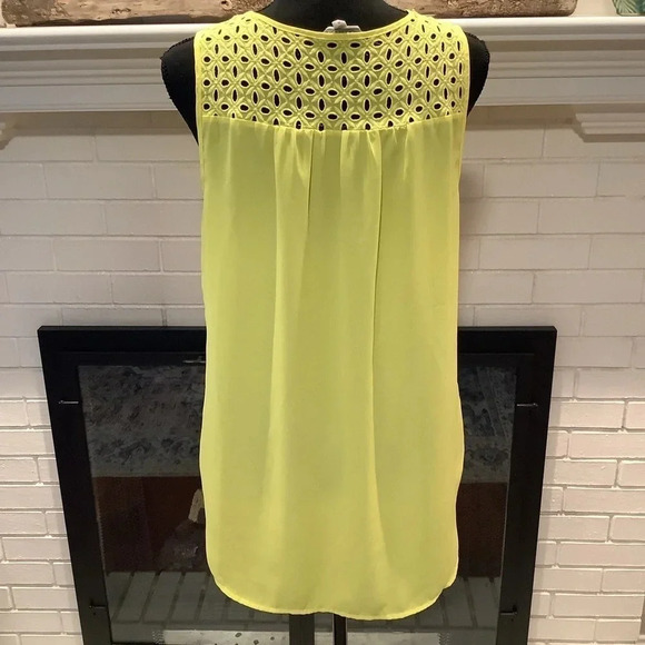 #291 Gorgeous Pleione by Anthropologie Canary Yellow Blouse Size Medium - Picture 6 of 6